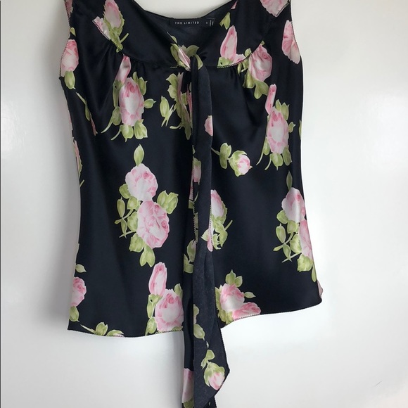 Tank top 💯 % silk tie front small - Picture 4 of 5